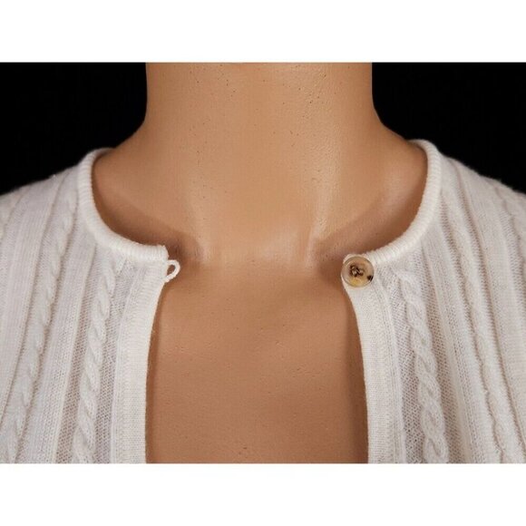 JW Anderson Ruffle-Detail Knitted Cardigan XXS Womens Off-White Pink NWT - Picture 3 of 16